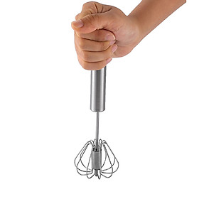 Cây đánh trứng inox 430 cao cấp trục lò xo trợ lực tự xoay thông minh làm bánh, làm kem tiện dụng an toàn kích thước 30 x 7cm kiểu dáng sang trọng thiết kế cầm tay chắc chắn dễ vệ sinh