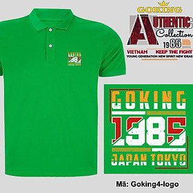 GOKING-1985, mã logo.goking4. Áo thun polo nam nữ, form unisex. Áo phông cổ trụ Goking, vải cá sấu 3D, công nghệ chống nhăn Nhật Bản