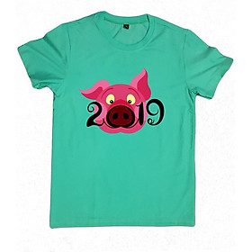 Áo thun nữ in họa tiết mặt chú heo 2019 ngộ nghĩnh