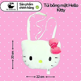 Túi bông mặt dành cho Hello Kitty, Túi Sanrio Chính Hãng, Quà tặng đáng yêu, Sản phẩm chính hãng, Phân phối bởi Teenbox