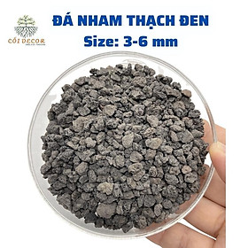 Đá nham thạch đen size 3-6mm ( Black lava rock) triết lẻ