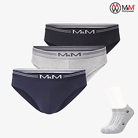 Combo 3 Quần Sịp Nam Quần Lót Nam Sợi Cotton Mềm Mịn Siêu Thoáng Mát, Co Giãn 4 Chiều Cao Cấp MRM FASHION (TẶNG Đôi Tất Nam Cao Cấp màu ngẫu nhiên)