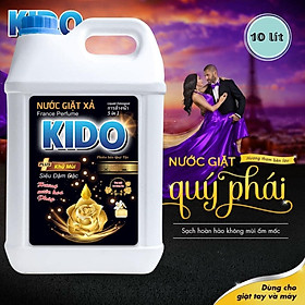 Nước Giặt Xả KiDo Lưu Hương Comfor Đen 10l Sạch Hoàn Hảo Không Mùi Ẩm Mốc