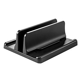 Vertical Laptop Stand, Aluminum Dual Laptop Holder with Adjustable Dock Compatible with Chromebook/Gaming Laptops (up to J0PB