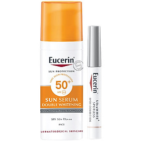 Combo Eucerin Kem Chống Nắng Dưỡng Trắng Và Tinh Chất Hỗ Trợ Làm Mờ Thâm Nám