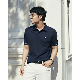 Áo polo nam tay ngắn có hình thêu phối bo tay. Fitted - ROUTINE 10S26POL003P
