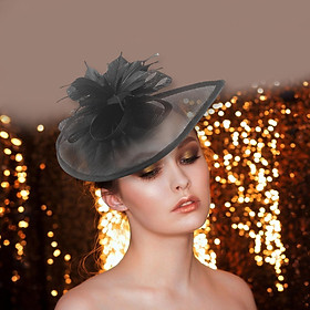 2Pcs Mesh Fascinator Hat Women Girls Elegant Headpiece Hair Accessories Cocktail Tea Party Bridal Pillbox Hat Kentucky Derby Tiara Hat