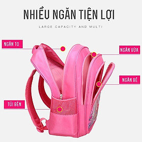 Ba lô Học Sinh Công Chúa 3D Tóc Thẳng