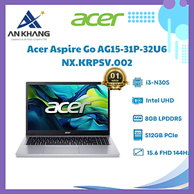 Mua Máy tính xách tay Acer N23Q23(AG15-31P-32U6) (i3-N305  8GB 512GB SSD  UMA  15.6  FHD Win11  Bạc  NX.KRPSV.002) - HÀNG CHÍNH HÃNG