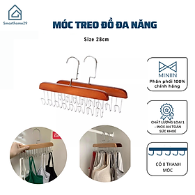 Mua Móc Treo Áo 2 Dây Bra Đa Năng Tiện Lợi Giá Treo 8 Mắc Bằng Gỗ Treo Áo Lót Cà Vạt Thắt Lưng Túi Xách Gọn Tủ Quần Áo- HÀNG CHÍNH HÃNG MINIIN