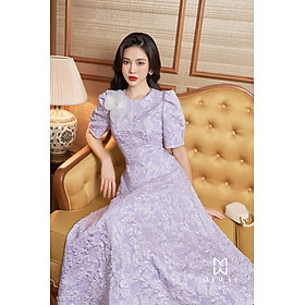 Đầm Gấm Nữ Retro MY WAY Dáng Xòe Dự Tiệc Sang Trọng 5MD02104