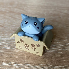 Mua Mô hình mèo ngồi trong hộp dễ thương dùng để trang trí