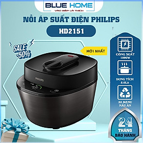 Mua Nồi Áp Suất Điện Tử Philips HD2151  5.0Lit -1090w  Hàng Chính Hãng