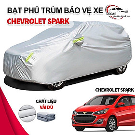 Bạt phủ xe ô tô Chevrolet Spark chất liệu vải dù oxford cao cấp, áo trùm xe ô tô 5 chỗ chevrolet 