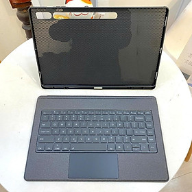 Bao da bàn phím Samsung Galaxy Tab S9 Ultra, S10 Ultra có Touchpad, giá đỡ đèn led phím có thể tháo rời
