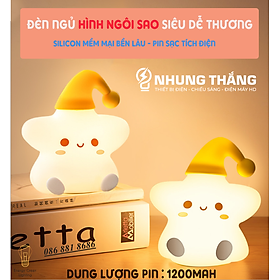 Mua Đèn Ngủ Hình Ngôi sao Siêu Dễ Thương WH-A23 - Thay Đổi Màu Sắc Tùy Thích - Silicon Mềm Mại Siêu Bền-Pin Sạc Tích Điện