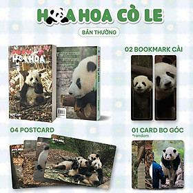 Gấu Trúc Hoa Hoa - Tặng Kèm 2 Bookmark Hai Mặt + 4 Postcard Hai Mặt Kèm Chân Đế + 1 Card Bo Góc Ánh Trai Lấp Lánh Ngẫu Nhiên 1 Trong 4 Mẫu