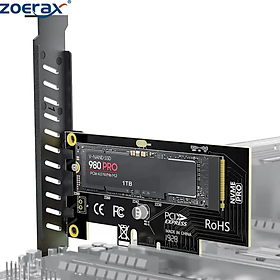 Bộ chuyển đổi ZoeRax NVME Pro M.2 SSD NVME Pro sang Thẻ chuyển đổi PCIe 4.0 Thẻ video Pcie cho Card âm thanh PC Bộ chuyển đổi pci express m2