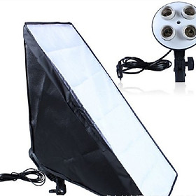 Hình ảnh Đui đèn 4 bóng và Softbox 50x70cm