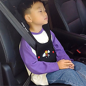 Bộ đai thắt an toàn cột vào ghế cho bé đi ô tô xe hơi chống vướng mặt cổ, gù lưng trẻ em - Hàng chính hãng