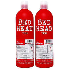 Bộ Dầu Gội và Xả Phục Hồi Tóc Tigi Bed Head Urban Antidotes Resurrection 750ml - Chính hãng