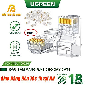 Mua Đầu bấm mạng RJ45 chuẩn Cat5e cao cấp mạ vàng Ugreen 110DJ50246NW  hàng chính hãng
