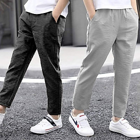 Quần baggy nam cạp chun ống côn chất đũi mát mẻ