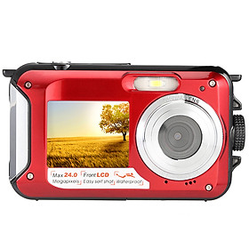 Máy Ảnh Kỹ Thuật Số Màn Hình LCD Kép Có Khả Năng Chống Nước Dual (HD 24 MP 16X) (2.7")