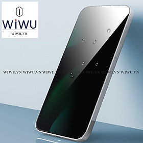 Kính cường lực WIWU iPrivace Chống nhìn trộm + Chống bụi màng loa cho IPhone 14 /14 Plus / 14 Pro Max / 12 / 13 Pro Max - hàng nhập khẩu