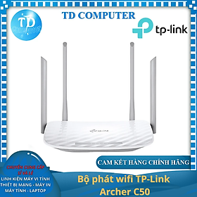 Hình ảnh Bộ phát wifi TP-Link Archer C50 (Chuẩn AC/ AC1200Mbps/ 4 Ăng-ten ngoài/ 25 User) - Hàng chính hãng FPT phân phối
