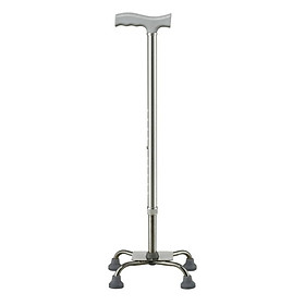 Gậy chống 4 chân thấp Lucass B924 hỗ trợ đi lại cho người già, khả năng đi lại kém, chất liệu inox chắc chắn