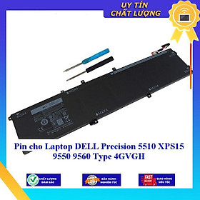 Pin cho Laptop DELL Precision 5510 XPS15 9550 9560 Type 4GVGH - Hàng Nhập Khẩu New Seal