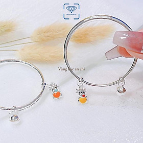 Vòng tay, lắc tay cho bé gái có chuông charm bạc ngộ nghĩnh, trang sức Anchi jewelry