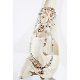 Bộ vòng tay và vòng cổ đá Beryl Thiên Nhiên VT058