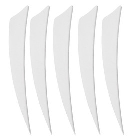 2-7pack 5 Pieces Shield Cut Archery Hunting Arrow Feather Fletching DIY White
