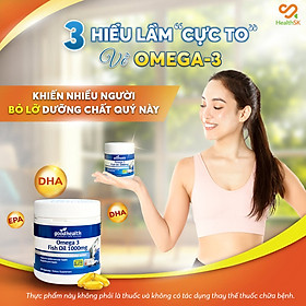 Dầu cá đại dương New ZealandGoodhealth Omega 3 Fish Oil 1000mg 150 viên hỗ trợ mắt, tim mạch, xương khớp trí não và sáng mắt