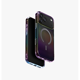 Ốp Lưng Mỏng Nhẹ Sạc Từ Tính cho Iphone 17 Pro/ 17 Pro max UNIQ IRIDESCIA, Chống Ố Vàng_Hàng chính hãng