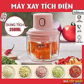 Mua Máy Xay Mini Tỏi Ớt Máy Xay Tỏi Ớt Đa Năng Sạc Điện Máy Xay Mini Cầm Tay Dung Tích 250ml Máy Xay Mini Sạc Điện Có Cổng Sạc Usb  Nhỏ Gọn Tiện Ích Dễ Sử Dụng Xay Hành Tỏi Rau Củ Quả - Hàng nhập khẩu