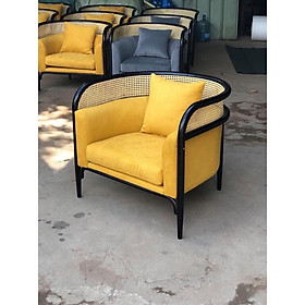 Mua Sofa Targa đơn - Sofa ghế tựa mây đan tự nhiên  khung bọc vải  nỉ  da  màu tùy chọn
