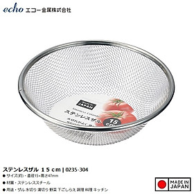 Rổ tròn đáy sâu Echo Metal φ18cm, làm từ chất liệu inox không gỉ, độ bền đẹp lâu dài theo thời gian - Hàng nội địa Nhật Bản