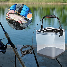 Fishing Bucket Water Container with Handle Wear Resistant Thick Clam Bags for Clamming Camping Storage Container for Camping Fishing Outdoor