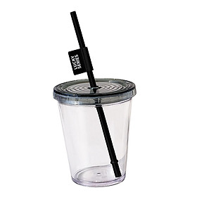 Clear  Cup with Lid and Straw for Party Birthday Party Grand Event