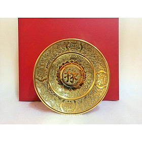 Mâm đồng, Mâm bồng, Mâm đựng hoa quả chữ Lộc 30cm