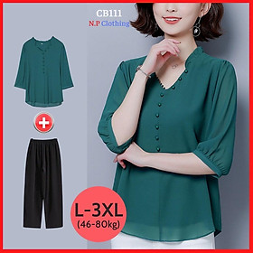 Bộ Trung Niên Gồm Áo và Quần Sang Trọng , Có Big Size