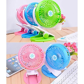 Mua QUẠT KẸP BÀN PIN SẠC USB XOAY 360 ĐỘ
