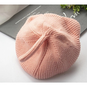 Nón len bé gái mũ len bere cho bé thời trang Hàn Quốc dona2021031602