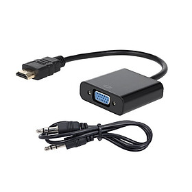 Mua Cáp chuyển đổi từ HDMI sang VGA có âm thanh Full HD1080P dây chuyển từ hdmi sang vga hdmi to vga
