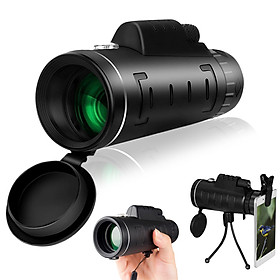 40X60 High Power Monocular Telescope for Bird Watching with Compass Smartphone Adapter and Tripod for Bird Watching