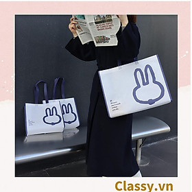 Hình ảnh Túi Tote Classy  size khổng lồ; chất liệu vải không dệt, hàng dầy chịu tải 40kg, in hình  hồng hạc vintage T588