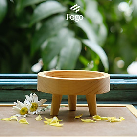 Mua Đế gỗ lót ly nến thơm cao cấp FEGO phong cách vintage để bàn  Kệ gỗ để chậu cây nhỏ trang trí văn phòng